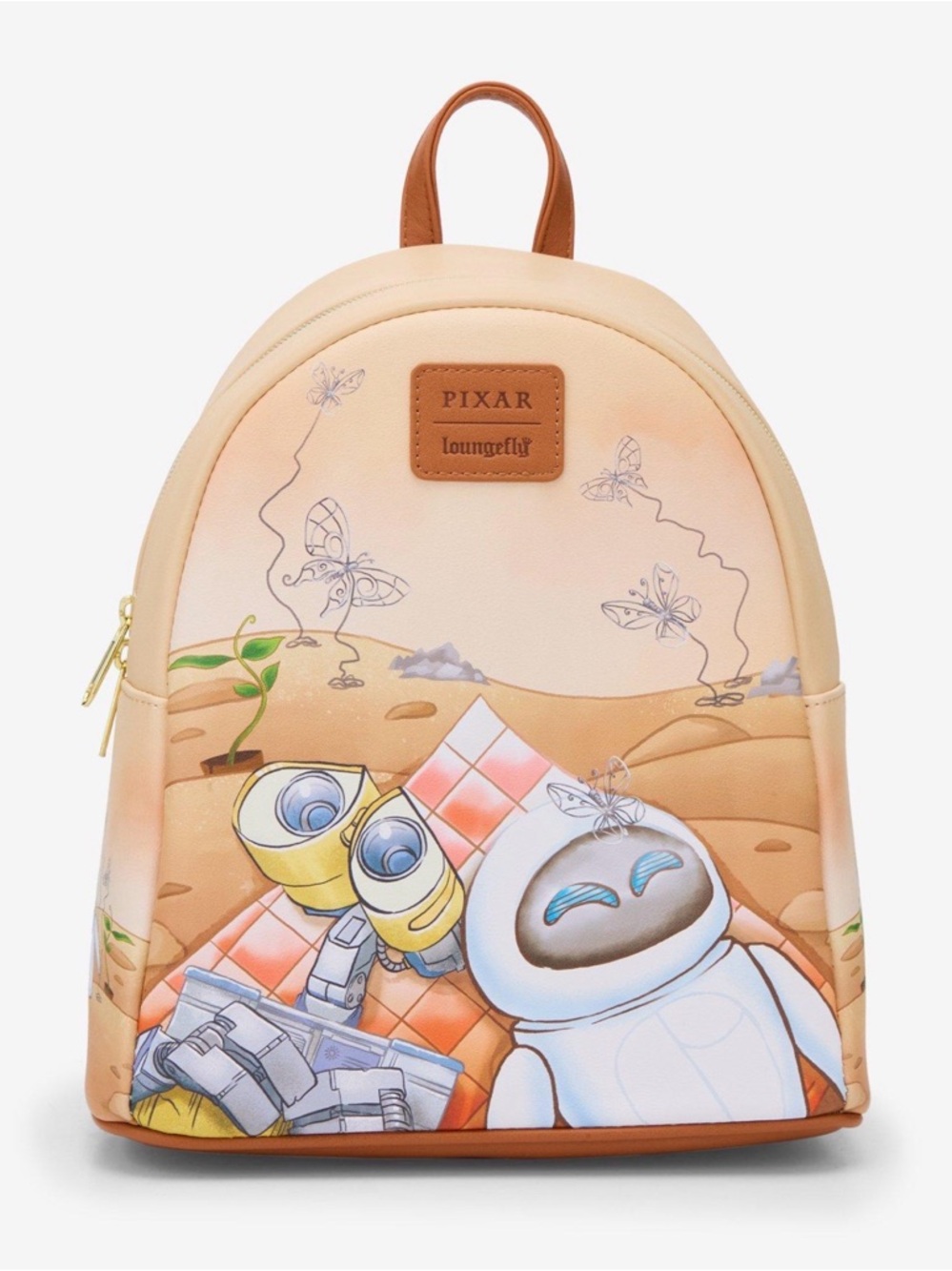 Loungefly Pixar WALL·E & EVE Peach Beige Mini Backpack